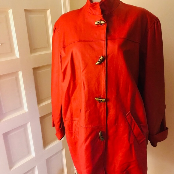 🔥Red leather coat🔥 - Picture 4 of 8